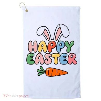 Happy Easter Bunny Ears Golf Towel