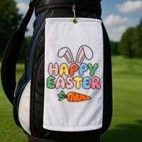 Happy Easter Bunny Ears Golf Towel thumb 2
