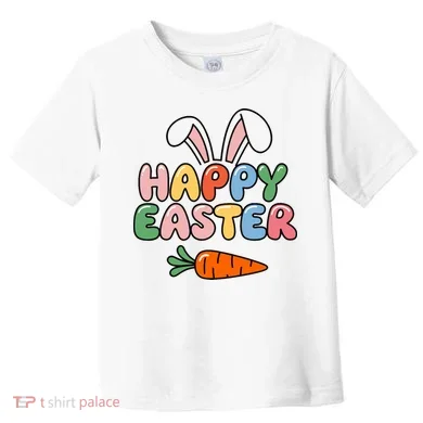 Happy Easter Bunny Ears Toddler T-Shirt
