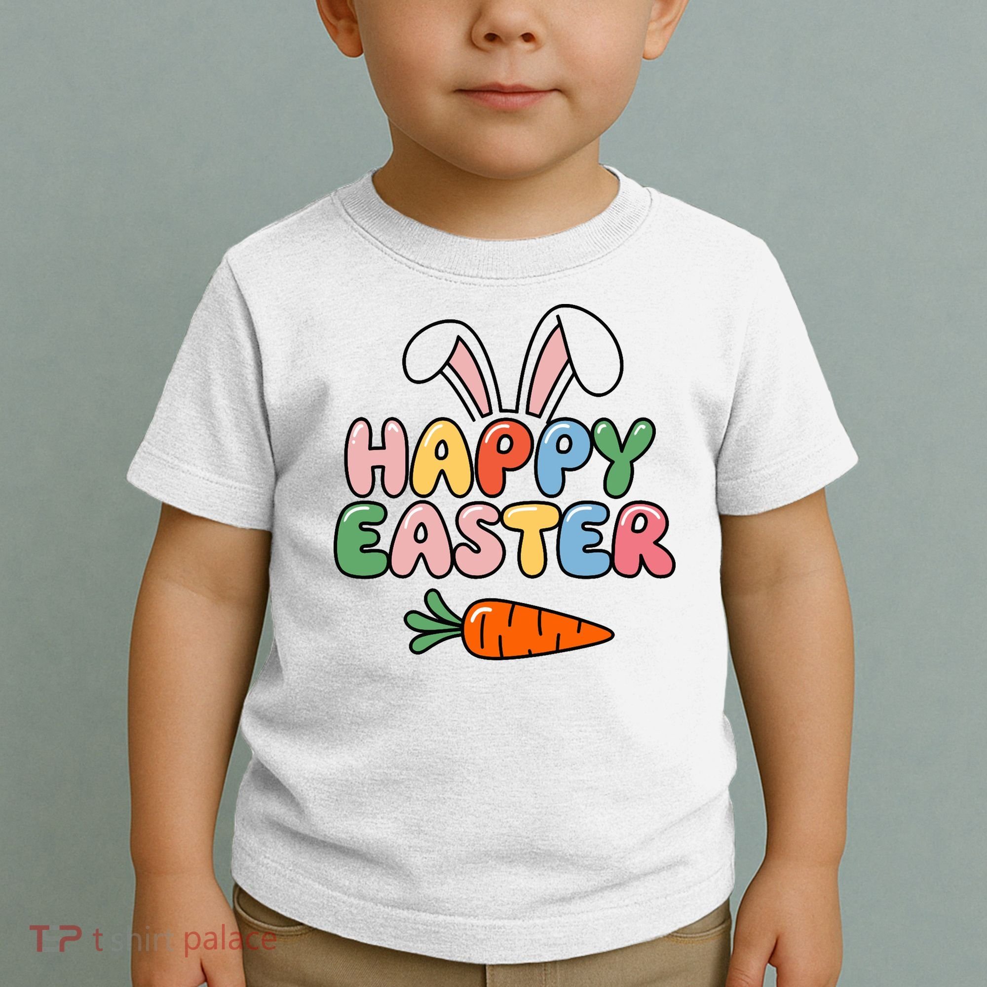 Happy Easter Bunny Ears Toddler T-Shirt