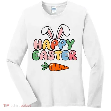 Happy Easter Bunny Ears Women's Long Sleeve Shirt