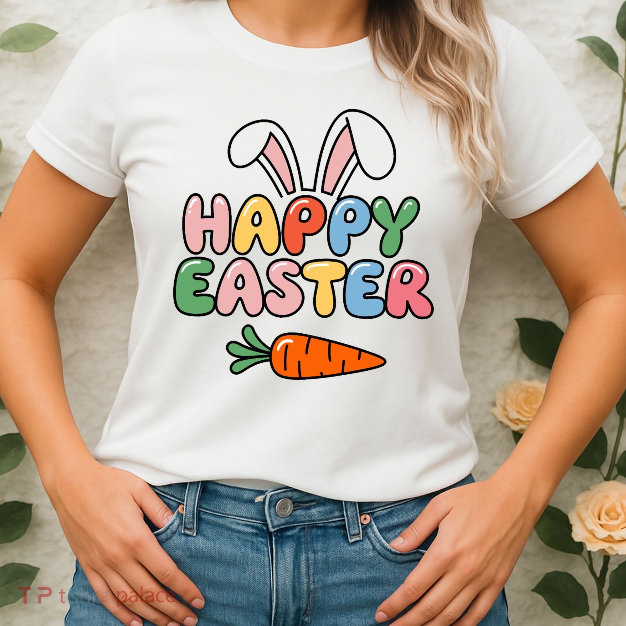 Happy Easter Bunny Ears Women's T-Shirt