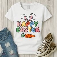 Happy Easter Bunny Ears Women's T-Shirt thumb 3