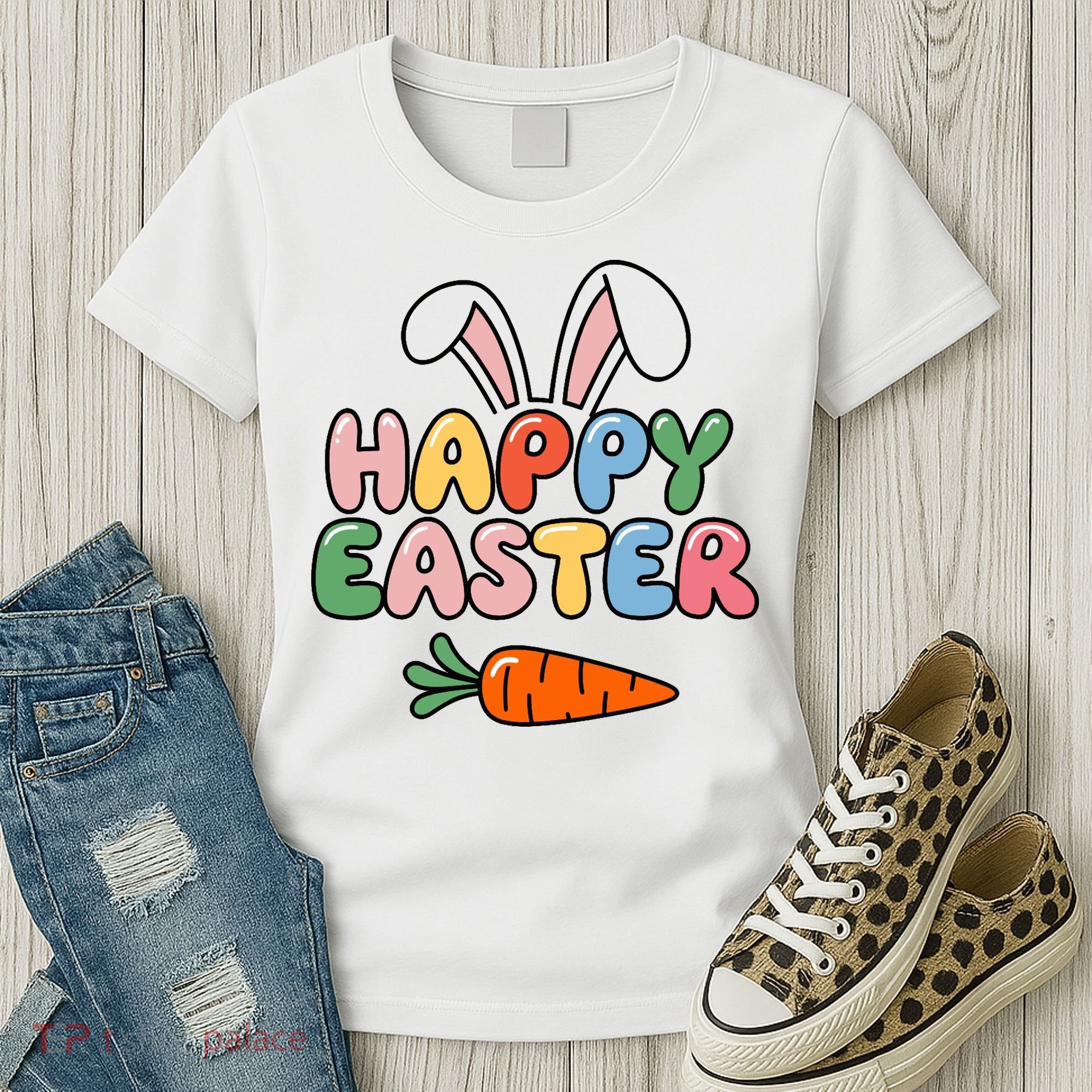 Happy Easter Bunny Ears Women's T-Shirt