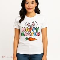 Happy Easter Bunny Ears Women's T-Shirt thumb 4