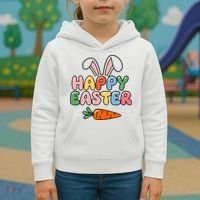 Happy Easter Bunny Ears Kids Hoodie thumb 3
