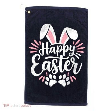 Happy Easter Bunny Golf Towel