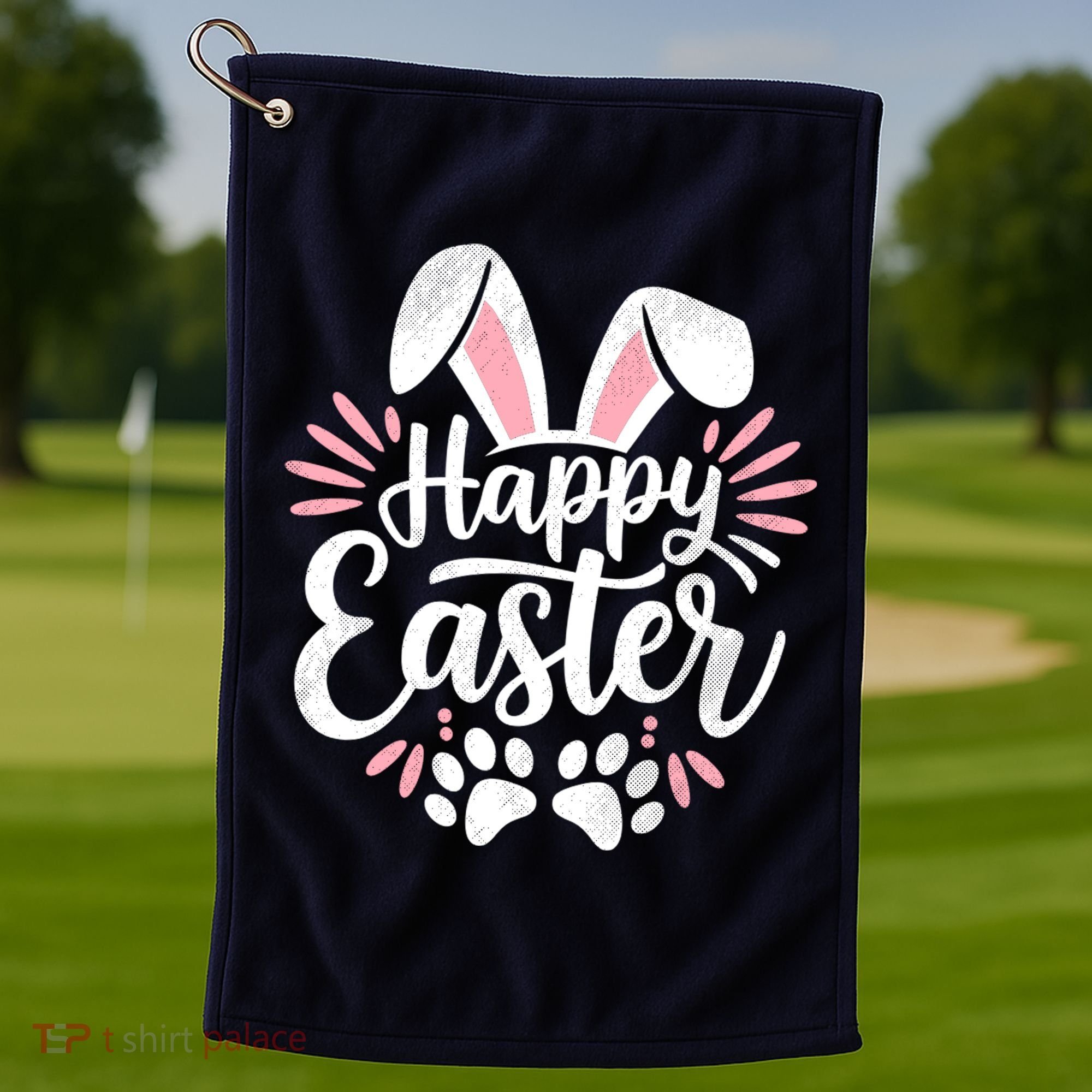 Happy Easter Bunny Golf Towel