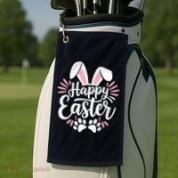 Happy Easter Bunny Golf Towel thumb 2