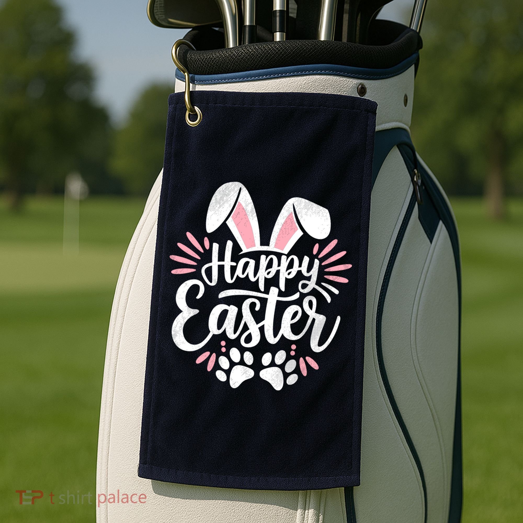 Happy Easter Bunny Golf Towel