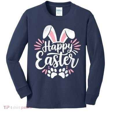 Happy Easter Bunny Kids Long Sleeve Shirt