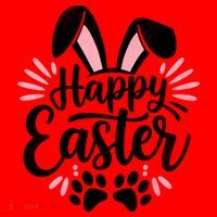 Happy Easter Bunny Santa Hat thumb 1