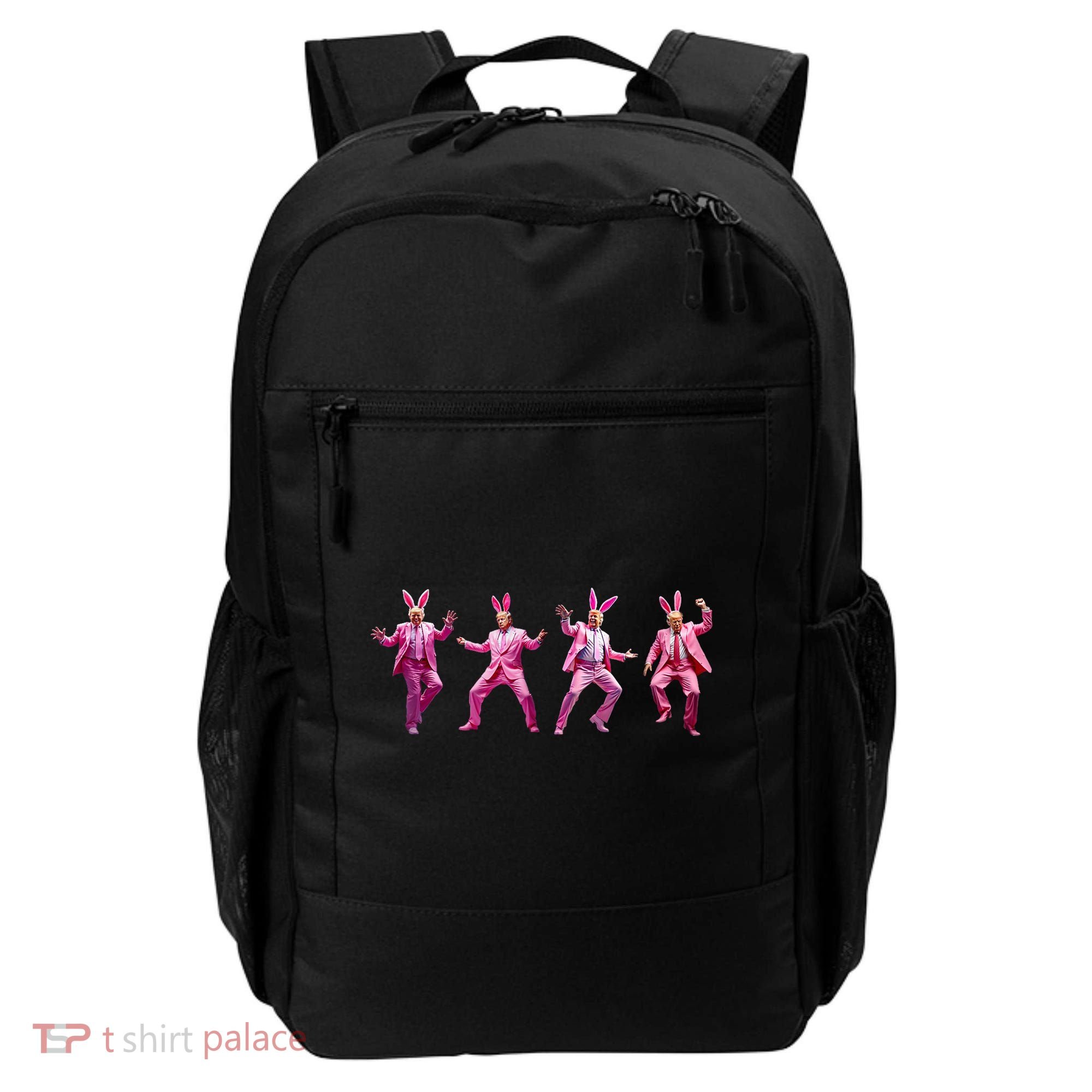 Happy Easter Bunny Spring Hunt Eggs Rabbit Funny Trump Dance Backpack
