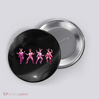 Happy Easter Bunny Spring Hunt Eggs Rabbit Funny Trump Dance Button