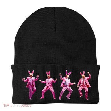 Happy Easter Bunny Spring Hunt Eggs Rabbit Funny Trump Dance Beanie