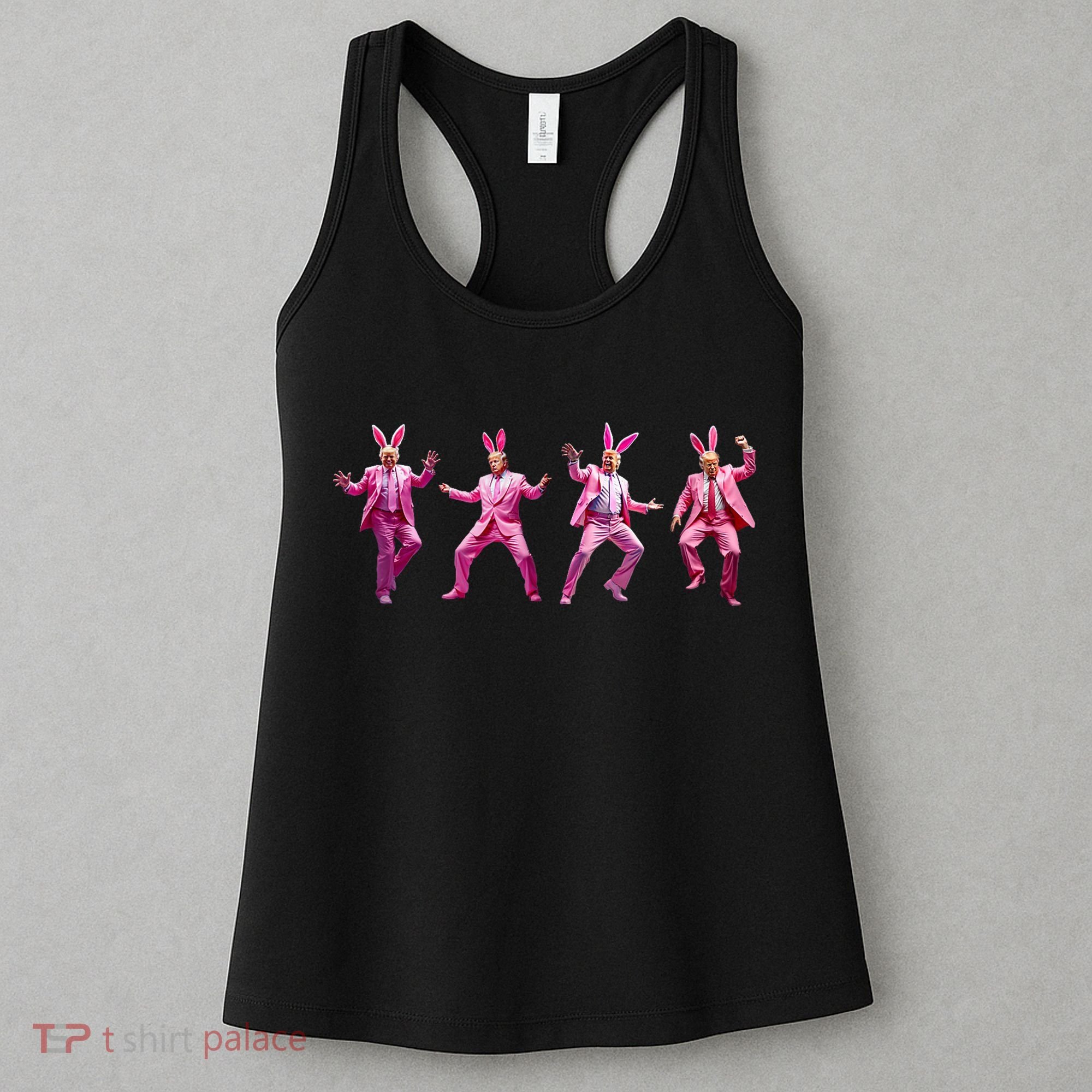 Happy Easter Bunny Spring Hunt Eggs Rabbit Funny Trump Dance Women's Tank Top