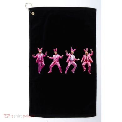Happy Easter Bunny Spring Hunt Eggs Rabbit Funny Trump Dance Golf Towel