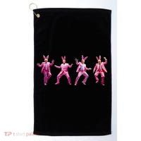 Happy Easter Bunny Spring Hunt Eggs Rabbit Funny Trump Dance Golf Towel thumb 0