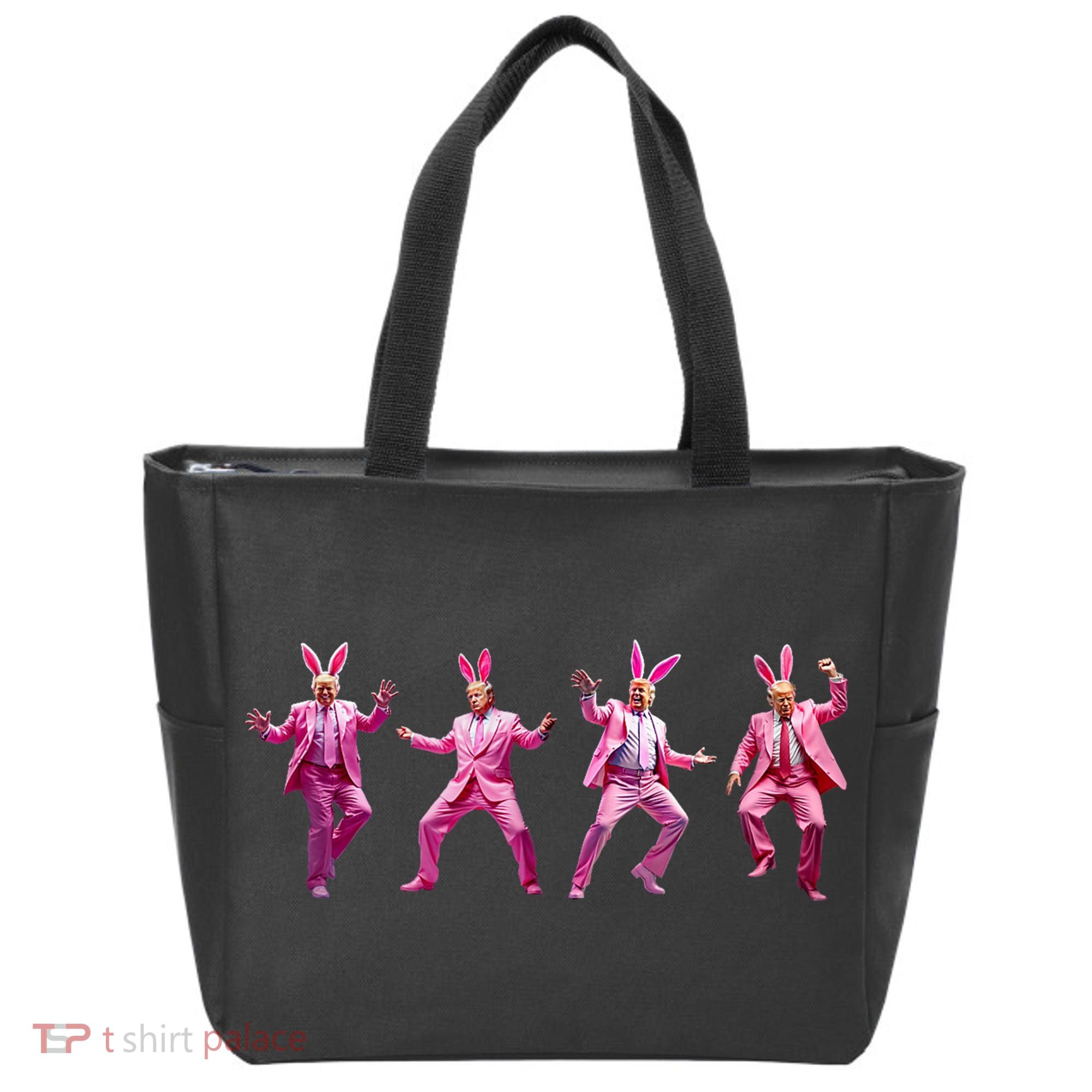 Happy Easter Bunny Spring Hunt Eggs Rabbit Funny Trump Dance Tote Bag