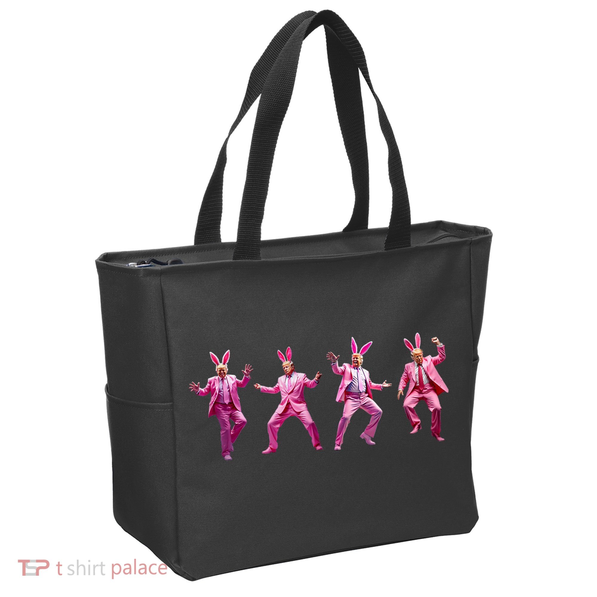 Happy Easter Bunny Spring Hunt Eggs Rabbit Funny Trump Dance Tote Bag