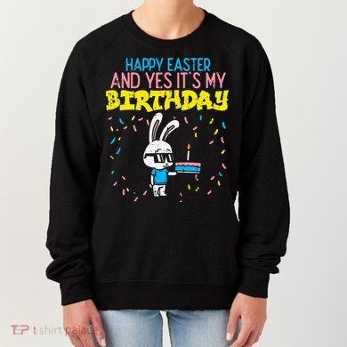 Happy Easter Birthday Bunny Cake Bday Party Women's Sweatshirt