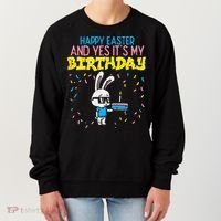 Happy Easter Birthday Bunny Cake Bday Party Women's Sweatshirt thumb 0
