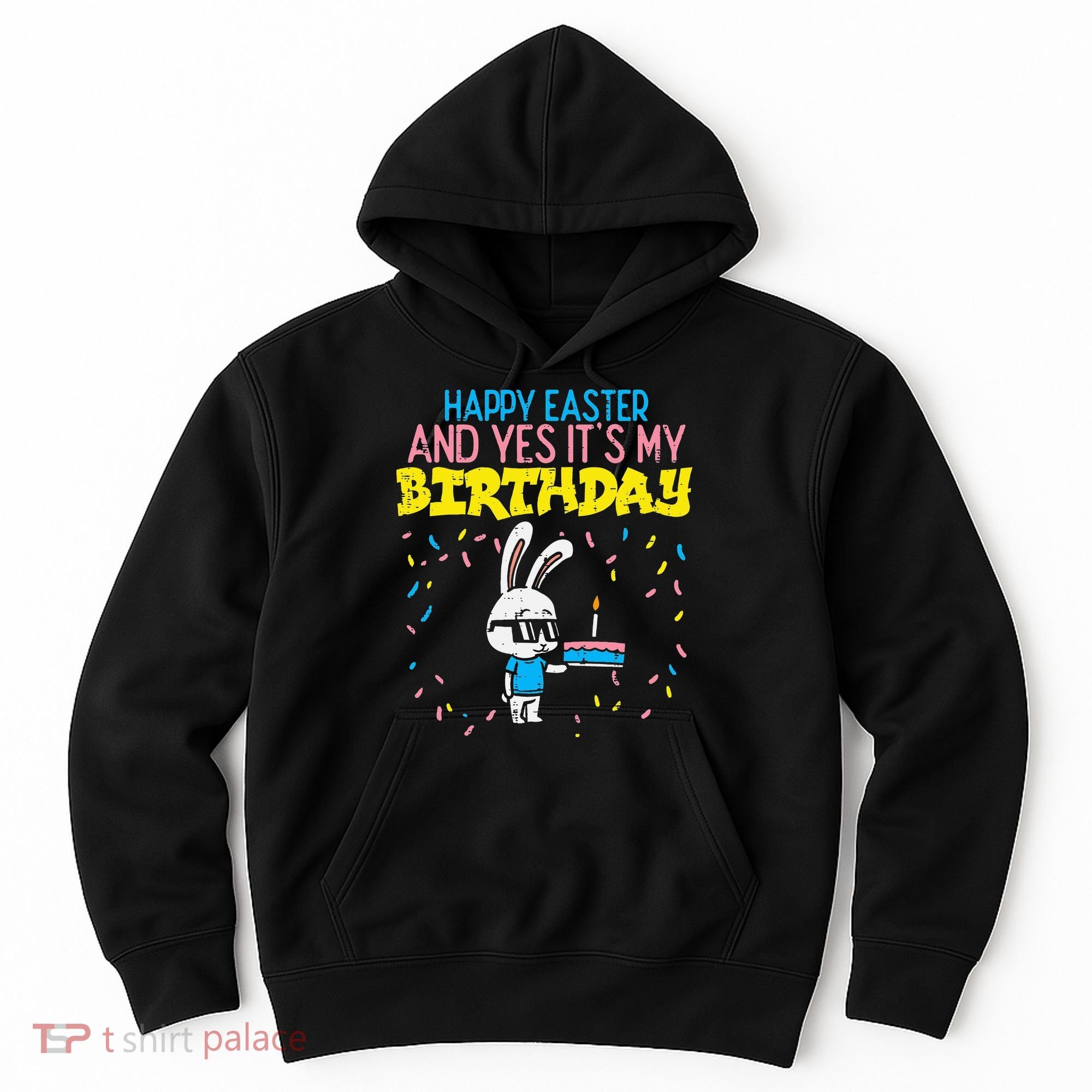 Happy Easter Birthday Bunny Cake Bday Party Hoodie