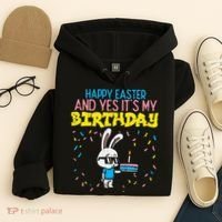 Happy Easter Birthday Bunny Cake Bday Party Hoodie thumb 4