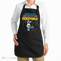 Happy Easter Birthday Bunny Cake Bday Party Apron thumb 2