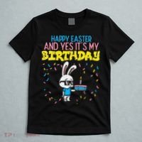 Happy Easter Birthday Bunny Cake Bday Party T-Shirt thumb 5