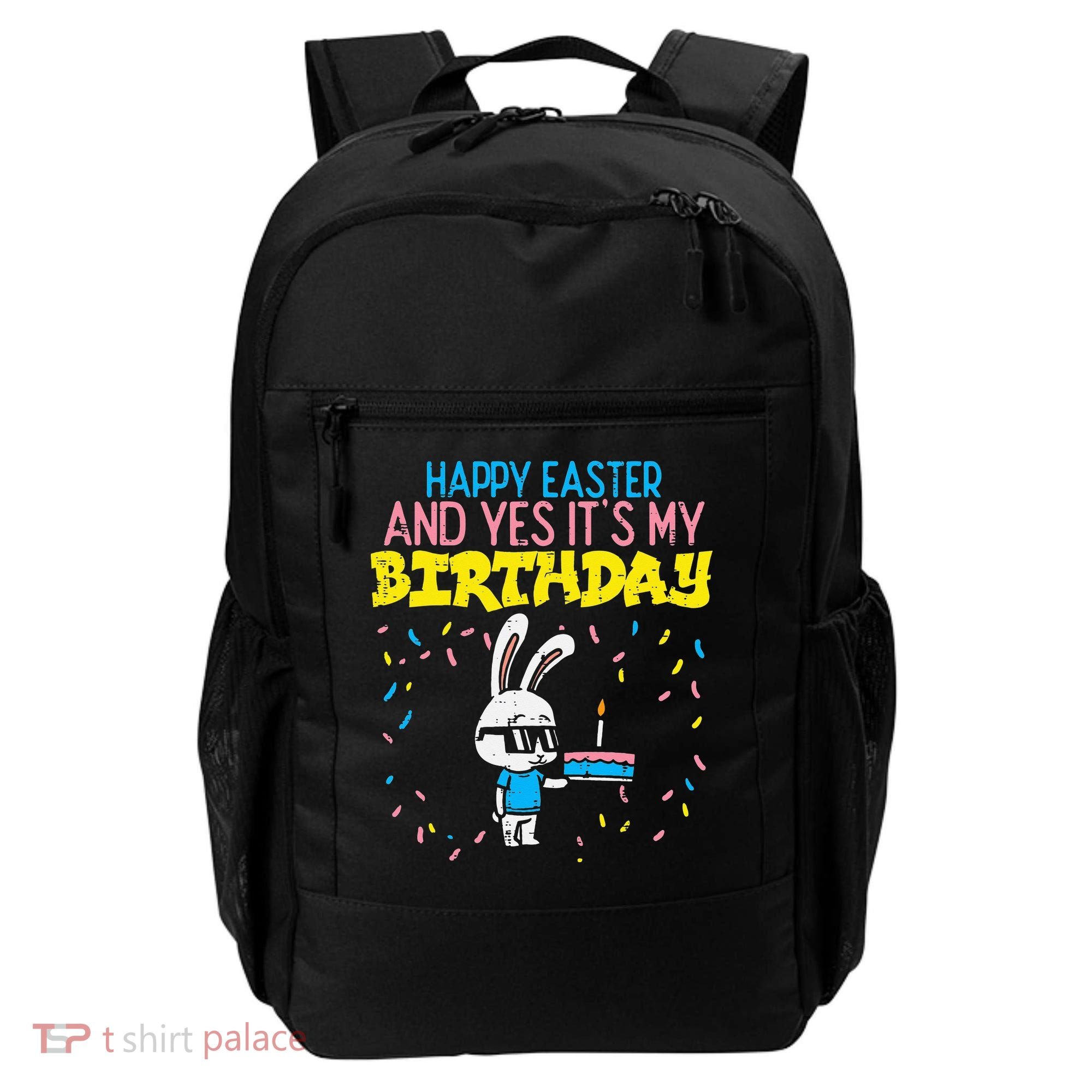 Happy Easter Birthday Bunny Cake Bday Party Backpack