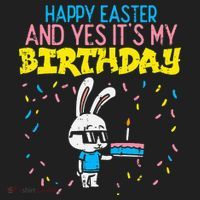 Happy Easter Birthday Bunny Cake Bday Party Beanie thumb 2