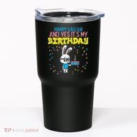 Happy Easter Birthday Bunny Cake Bday Party Tumbler thumb 0