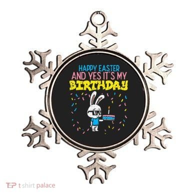 Happy Easter Birthday Bunny Cake Bday Party Ornament