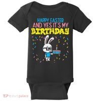 Happy Easter Birthday Bunny Cake Bday Party Baby Bodysuit thumb 0