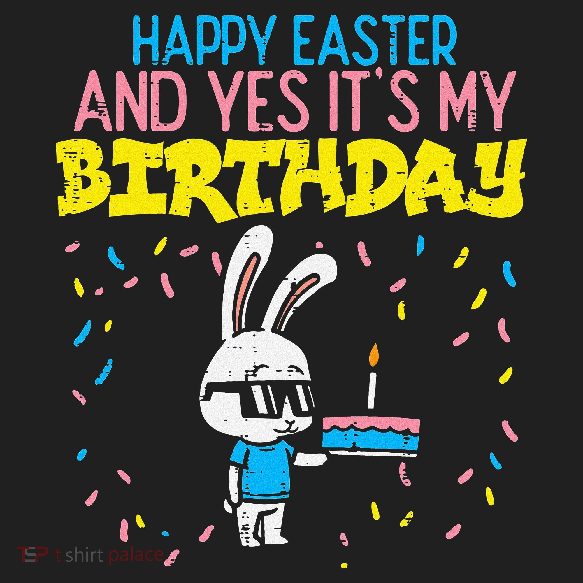Happy Easter Birthday Bunny Cake Bday Party Hat