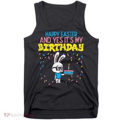Happy Easter Birthday Bunny Cake Bday Party Tank Top