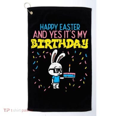 Happy Easter Birthday Bunny Cake Bday Party Golf Towel