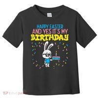 Happy Easter Birthday Bunny Cake Bday Party Toddler T-Shirt thumb 0