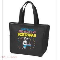 Happy Easter Birthday Bunny Cake Bday Party Tote Bag thumb 3