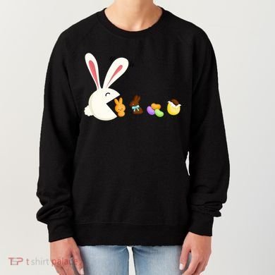 Happy Easter Bunny Eating Candy Funny Boy Girl Easter  Women's Sweatshirt