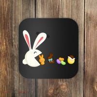 Happy Easter Bunny Eating Candy Funny Boy Girl Easter  Coaster thumb 0
