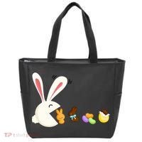 Happy Easter Bunny Eating Candy Funny Boy Girl Easter  Tote Bag thumb 0
