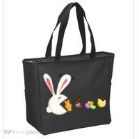 Happy Easter Bunny Eating Candy Funny Boy Girl Easter  Tote Bag thumb 2