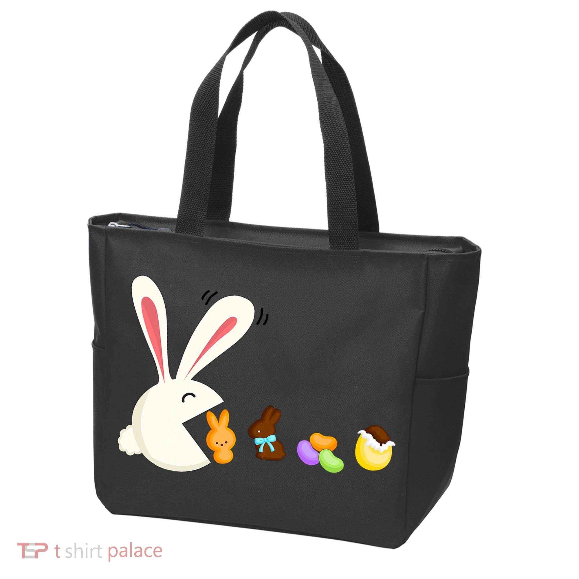 Happy Easter Bunny Eating Candy Funny Boy Girl Easter  Tote Bag