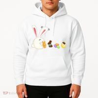 Happy Easter Bunny Eating Candy Funny Boy Girl Easter  Hoodie thumb 2