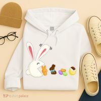 Happy Easter Bunny Eating Candy Funny Boy Girl Easter  Hoodie thumb 4