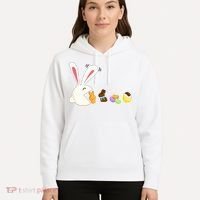 Happy Easter Bunny Eating Candy Funny Boy Girl Easter  Hoodie thumb 5