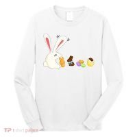 Happy Easter Bunny Eating Candy Funny Boy Girl Easter  Long Sleeve Shirt thumb 0