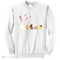 Happy Easter Bunny Eating Candy Funny Boy Girl Easter  Sweatshirt thumb 0